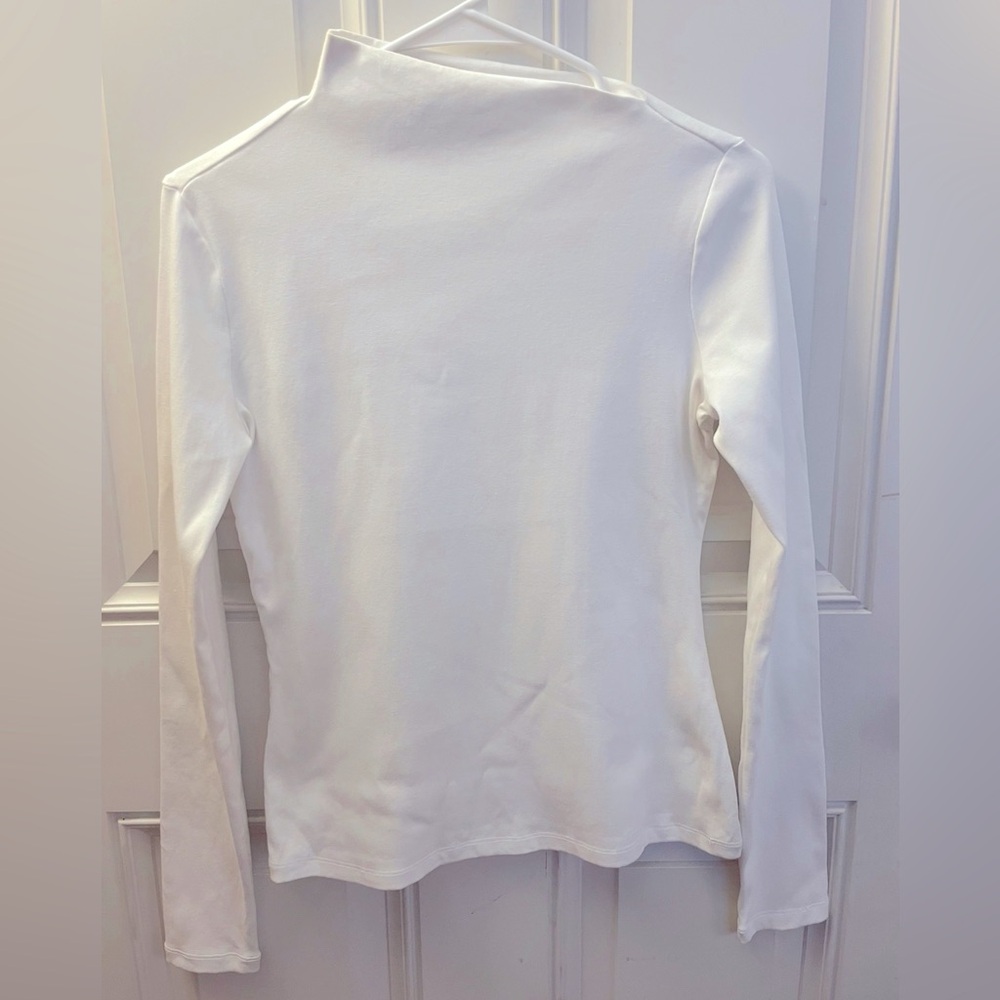 NWOT - Banana Republic Long-Sleeve Mock Neck Top - White - XS